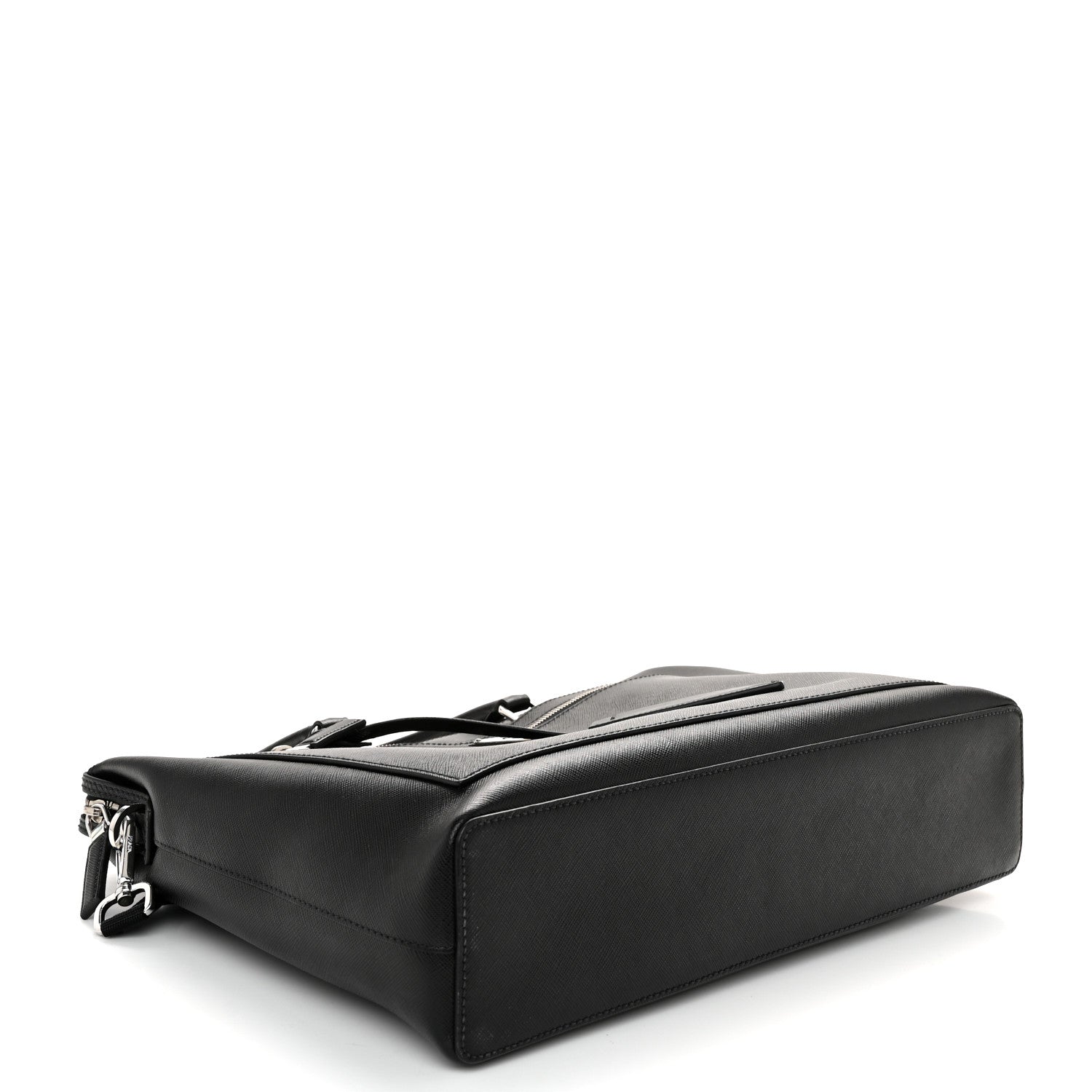 Prada Saffiano Travel Briefcase Black 4 of 11