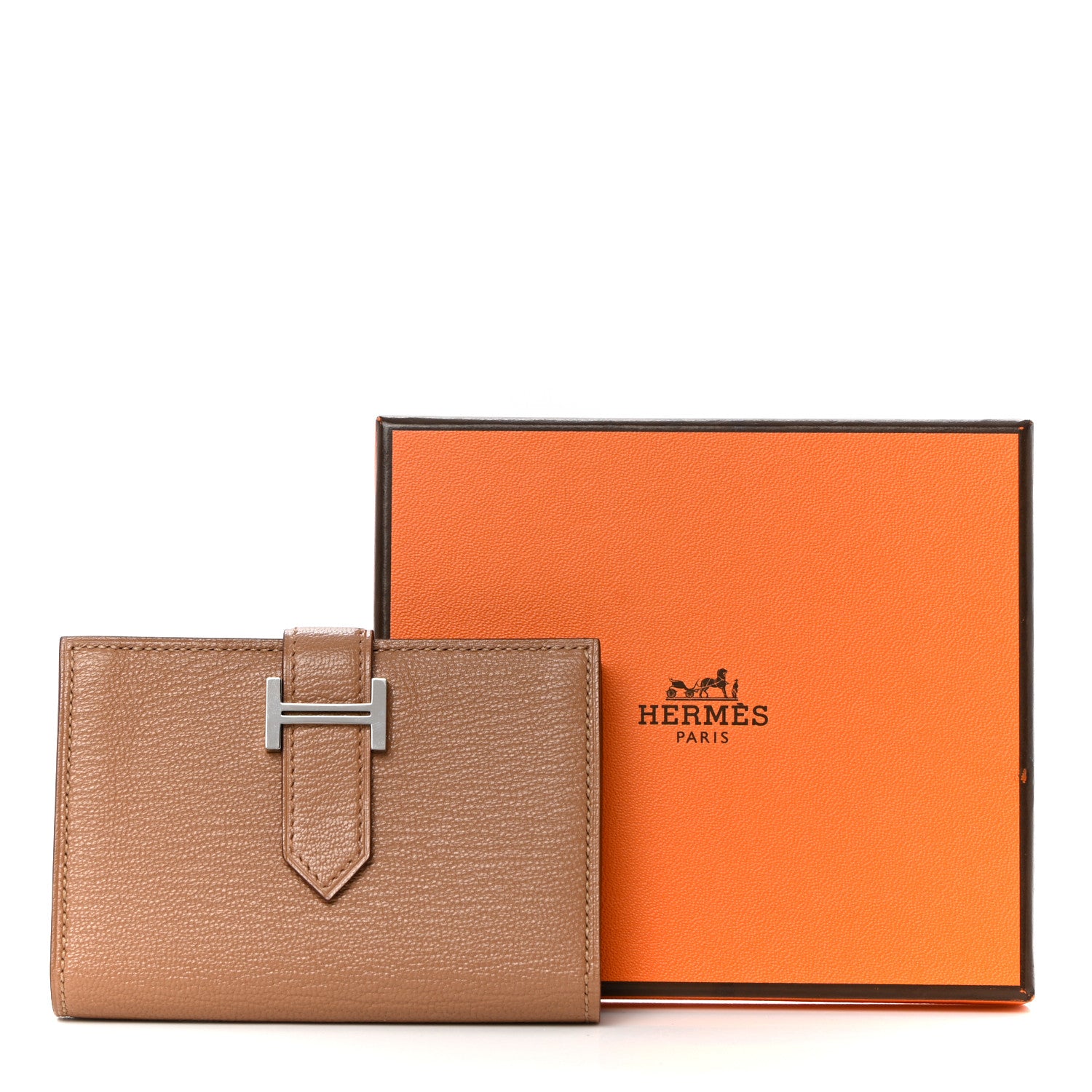 Hermes Chevre Mysore Bearn Card Holder Wallet Quebracho 8 of 8