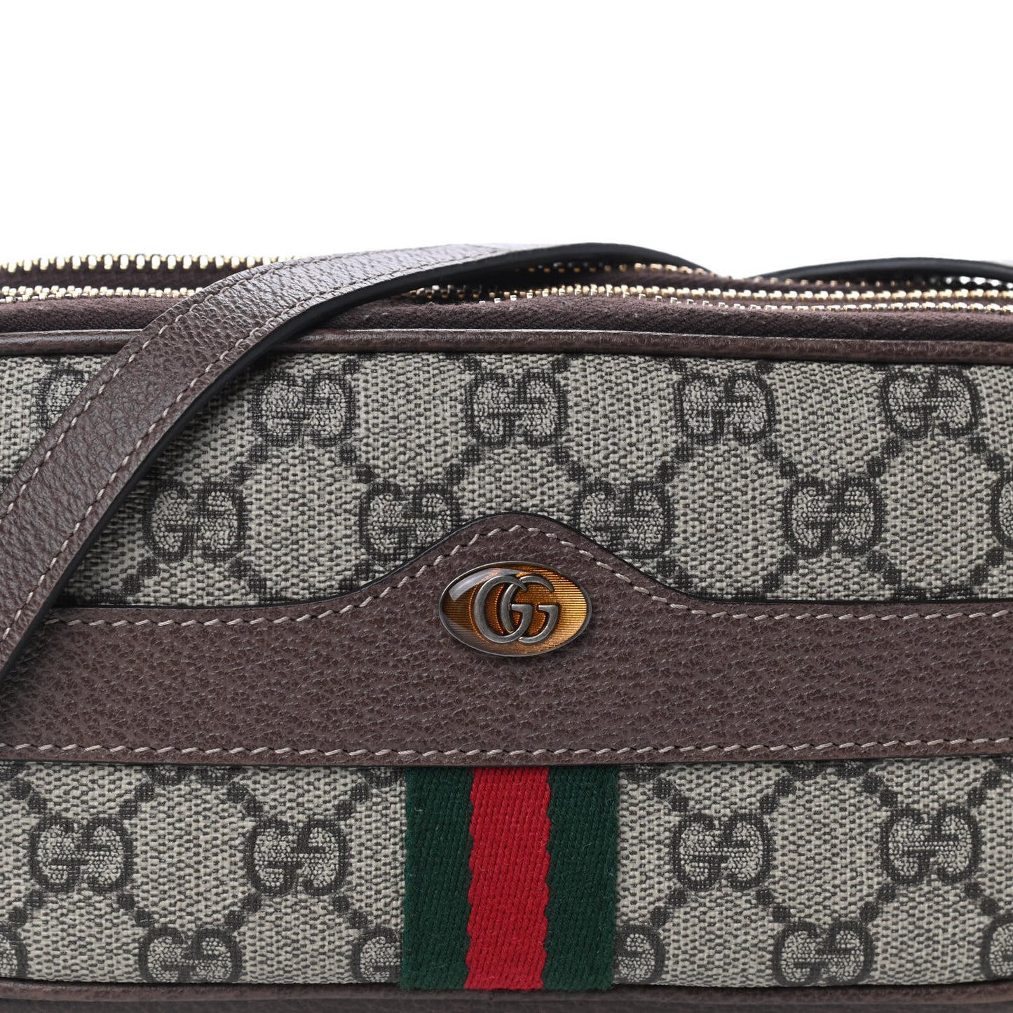 GG Supreme Monogram Web Mini Ophidia GG Bag Brown
