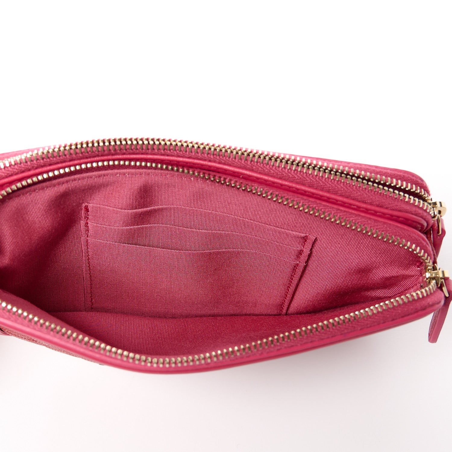 Chanel Caviar Quilted CC Filigree Clutch With Chain Red 7 of 14
