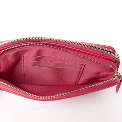 Chanel Caviar Quilted CC Filigree Clutch With Chain Red 7 of 14