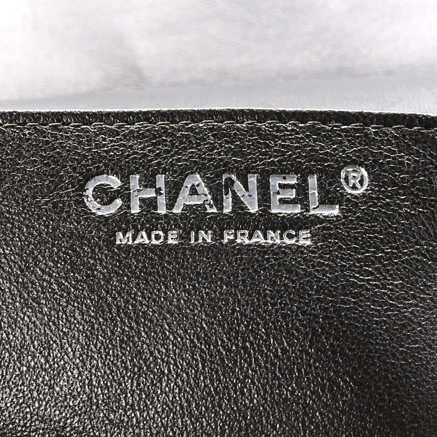 Metallic Lambskin Quilted Maxi Single Flap Grey