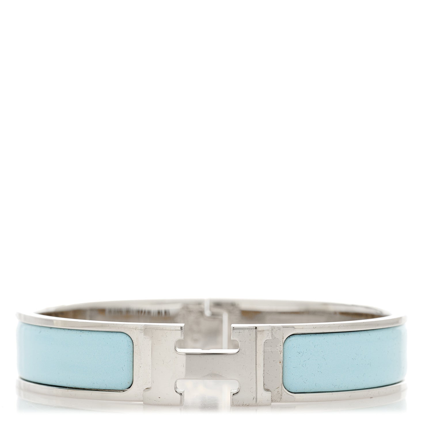 Hermes Enamel Narrow Clic Clac H Bracelet GM Bleu Polaire 1 of 5