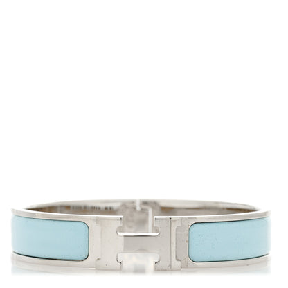 Hermes Enamel Narrow Clic Clac H Bracelet GM Bleu Polaire 1 of 5