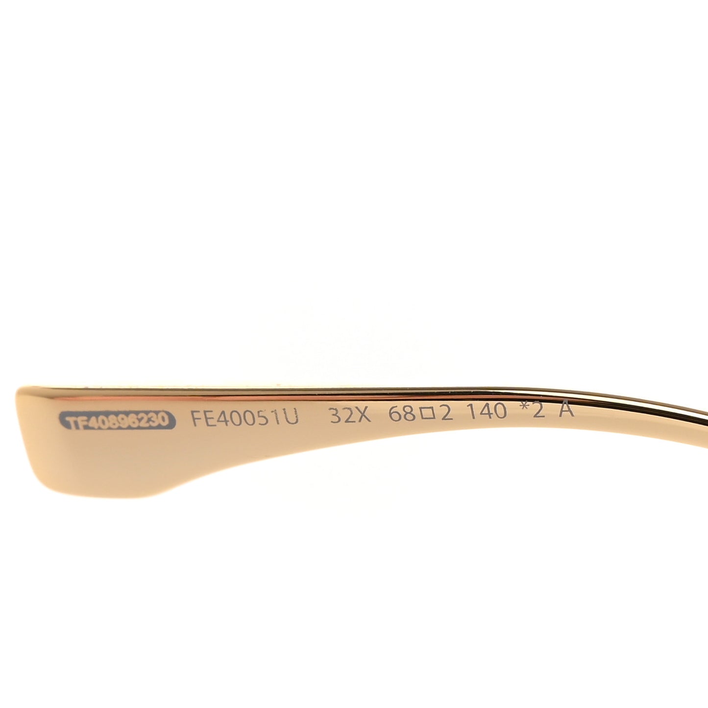 Metal Disco Geometric Sunglasses FE 40051/U Gold Blue Mirror