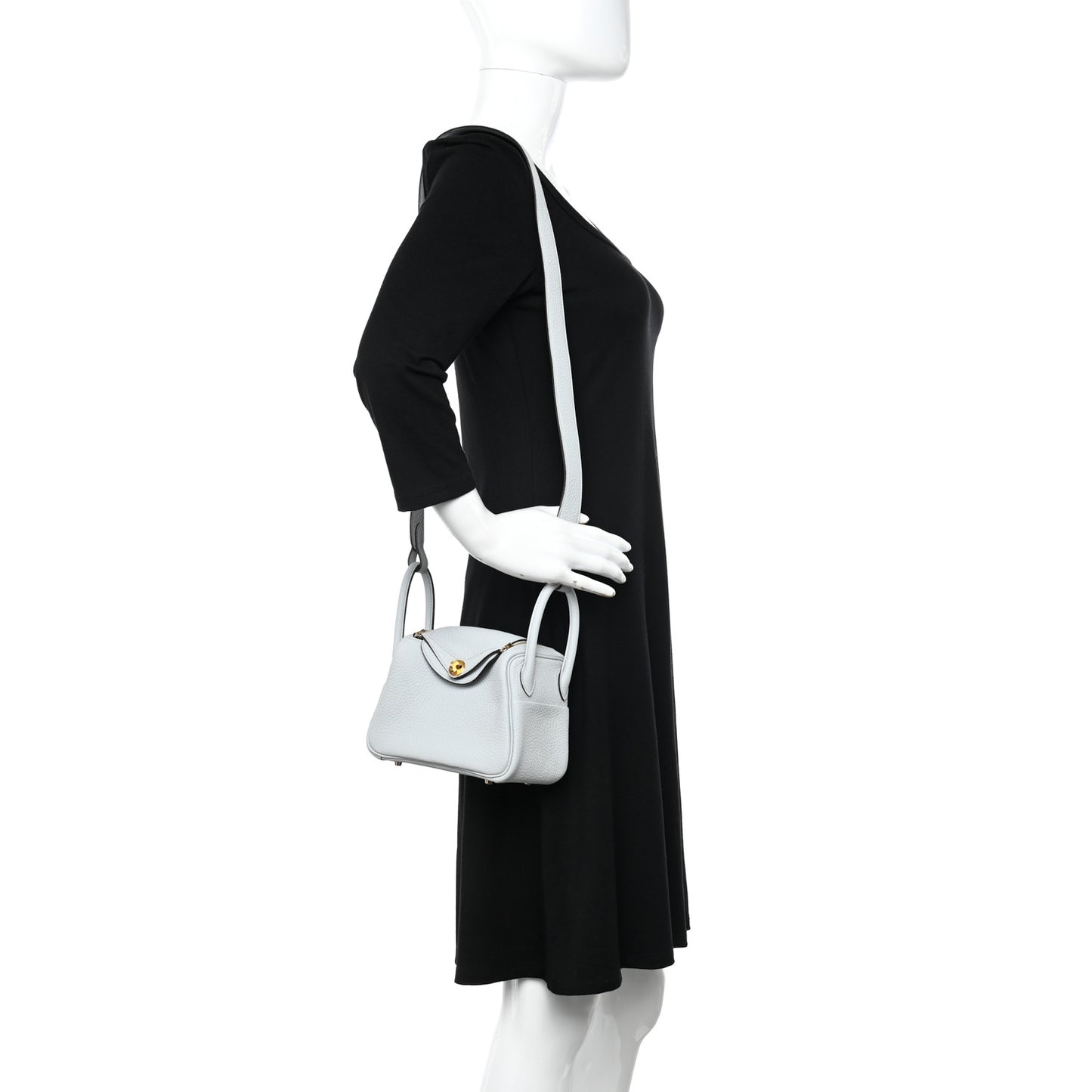 Taurillon Clemence Mini Lindy 20 Bleu Pale