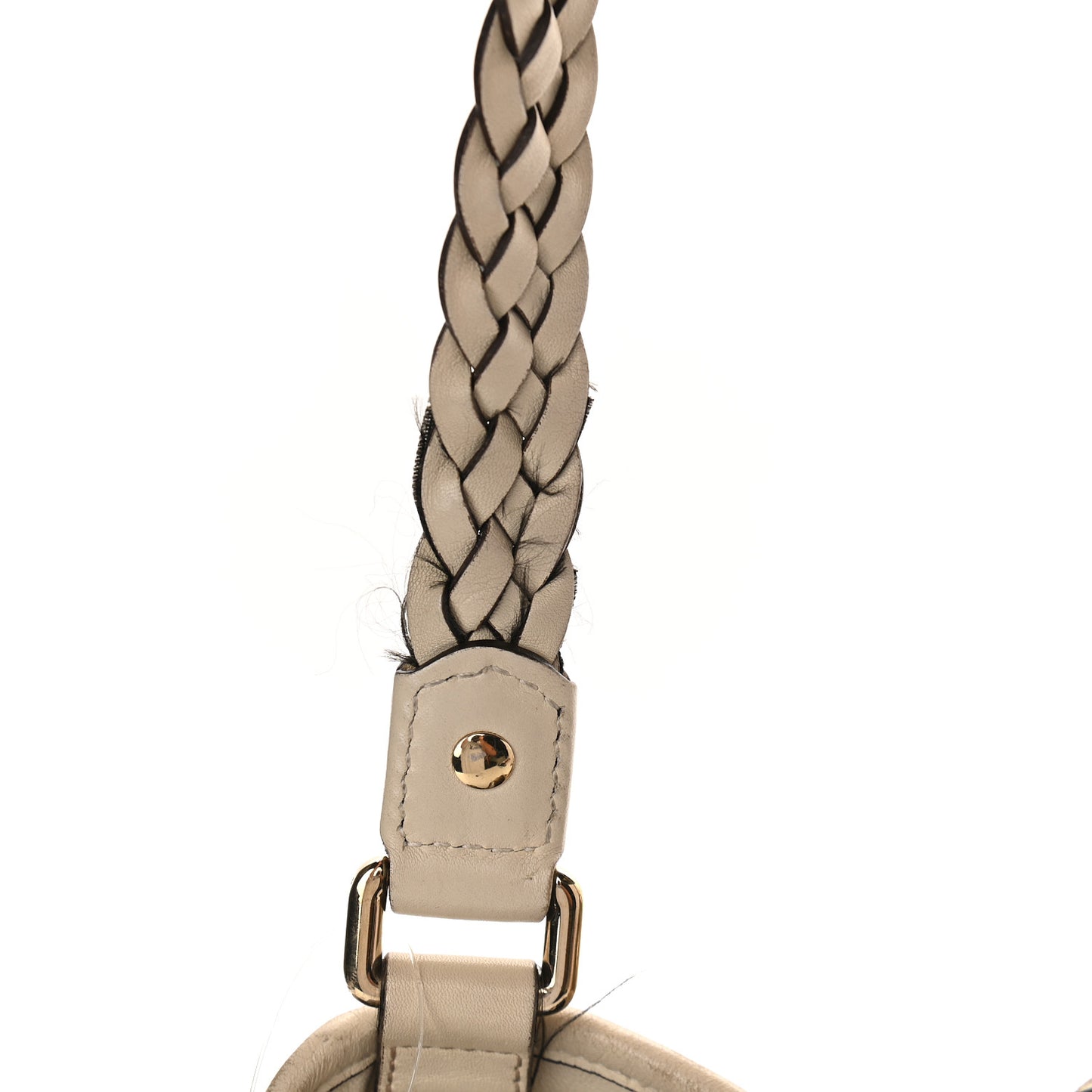 Monogram Peggy Braided Tote Off White