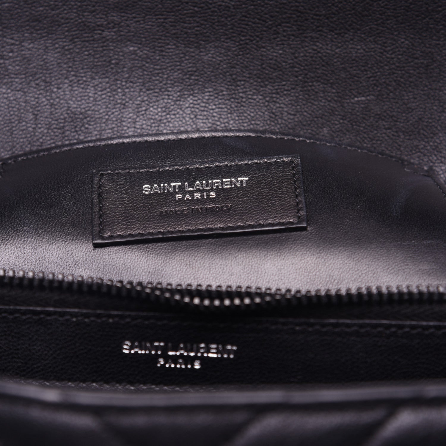 Saint Laurent Sheepskin Matelasse Chevron Monogram Monochrome Large College Satchel Black 8 of 13