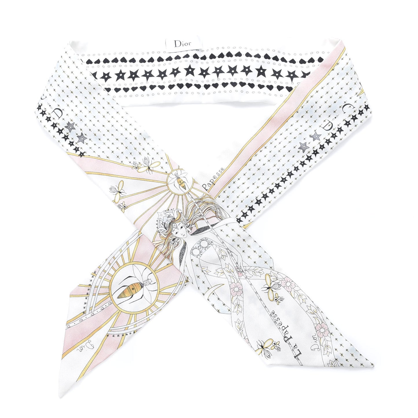 Silk High Priestess Tarot Mitzah Scarf Off White