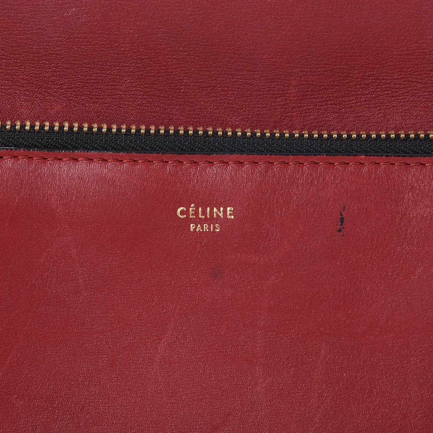 Smooth Calfskin Medium Edge Shoulder Bag Red