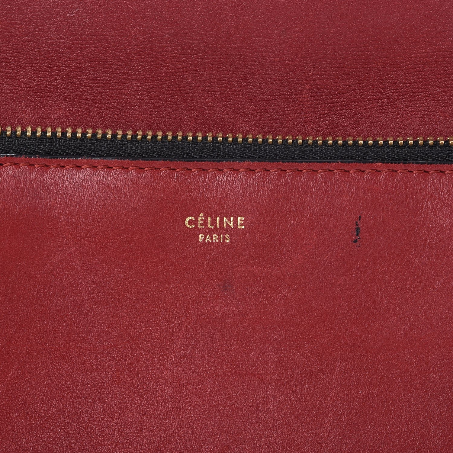 Celine Smooth Calfskin Medium Edge Shoulder Bag Red 6 of 16