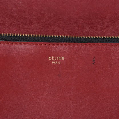 Celine Smooth Calfskin Medium Edge Shoulder Bag Red 6 of 16