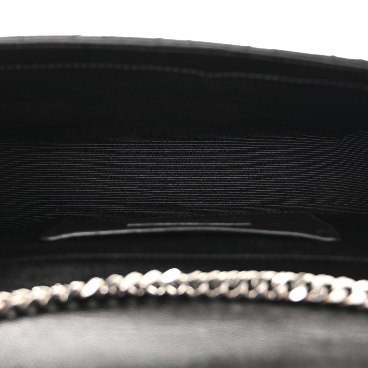 Saint Laurent Grain De Poudre Textured Mixed Matelasse Triquilt Small Monogram Satchel Black 5 of 13