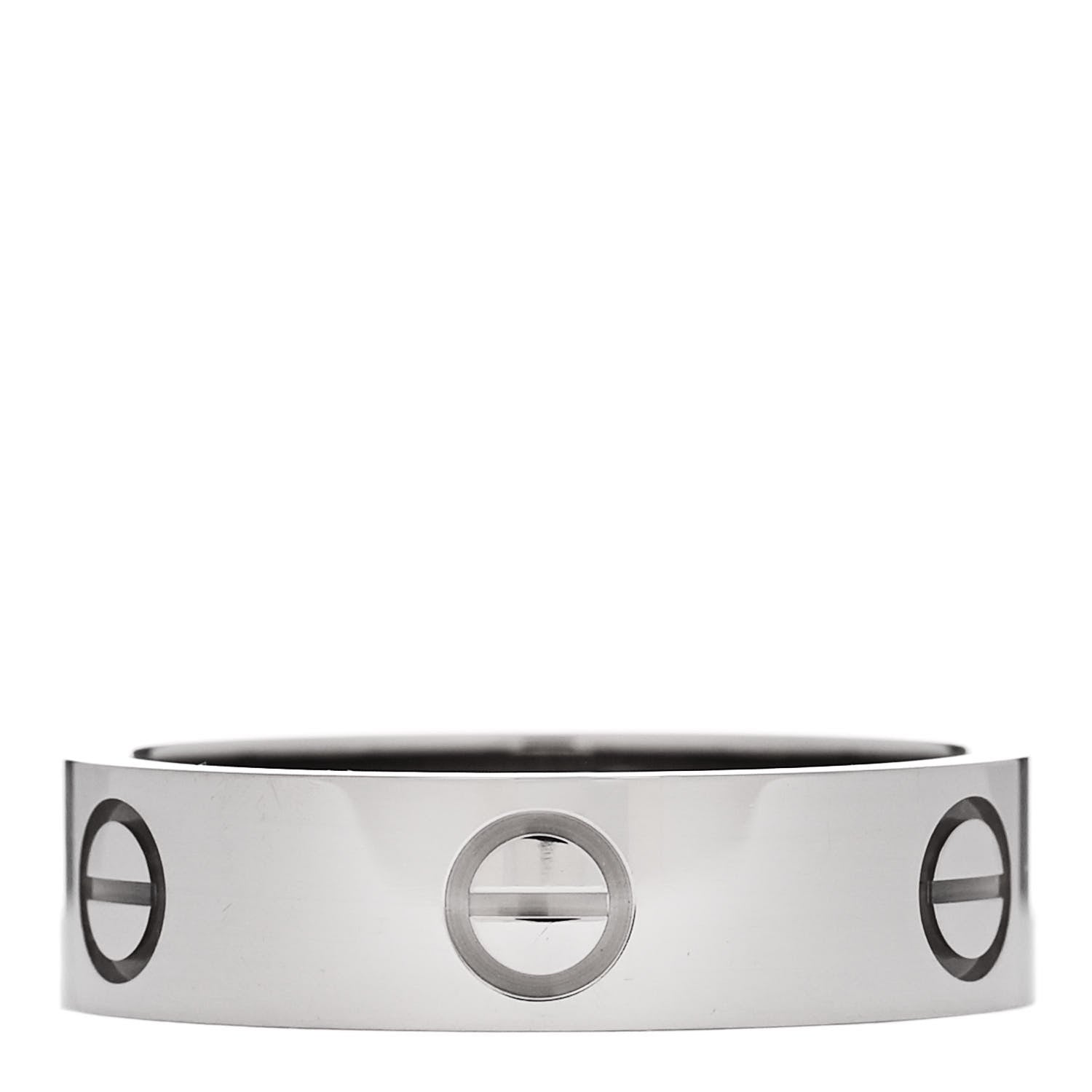 Cartier 18K White Gold 5.5mm LOVE Ring 59 8.75 1 of 5