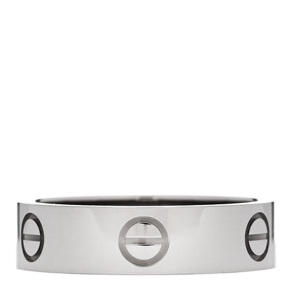 Cartier 18K White Gold 5.5mm LOVE Ring 59 8.75 1 of 5