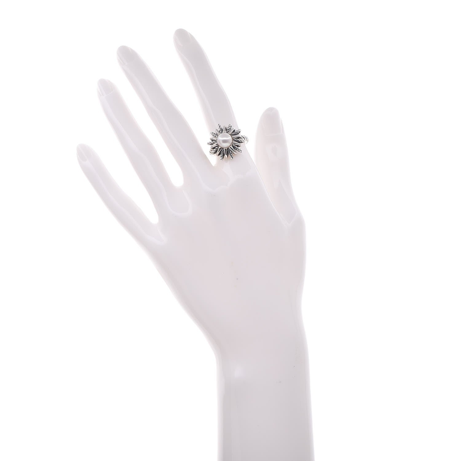 David Yurman Sterling Silver Pearl 19mm Starburst Ring 49 5 2 of 6