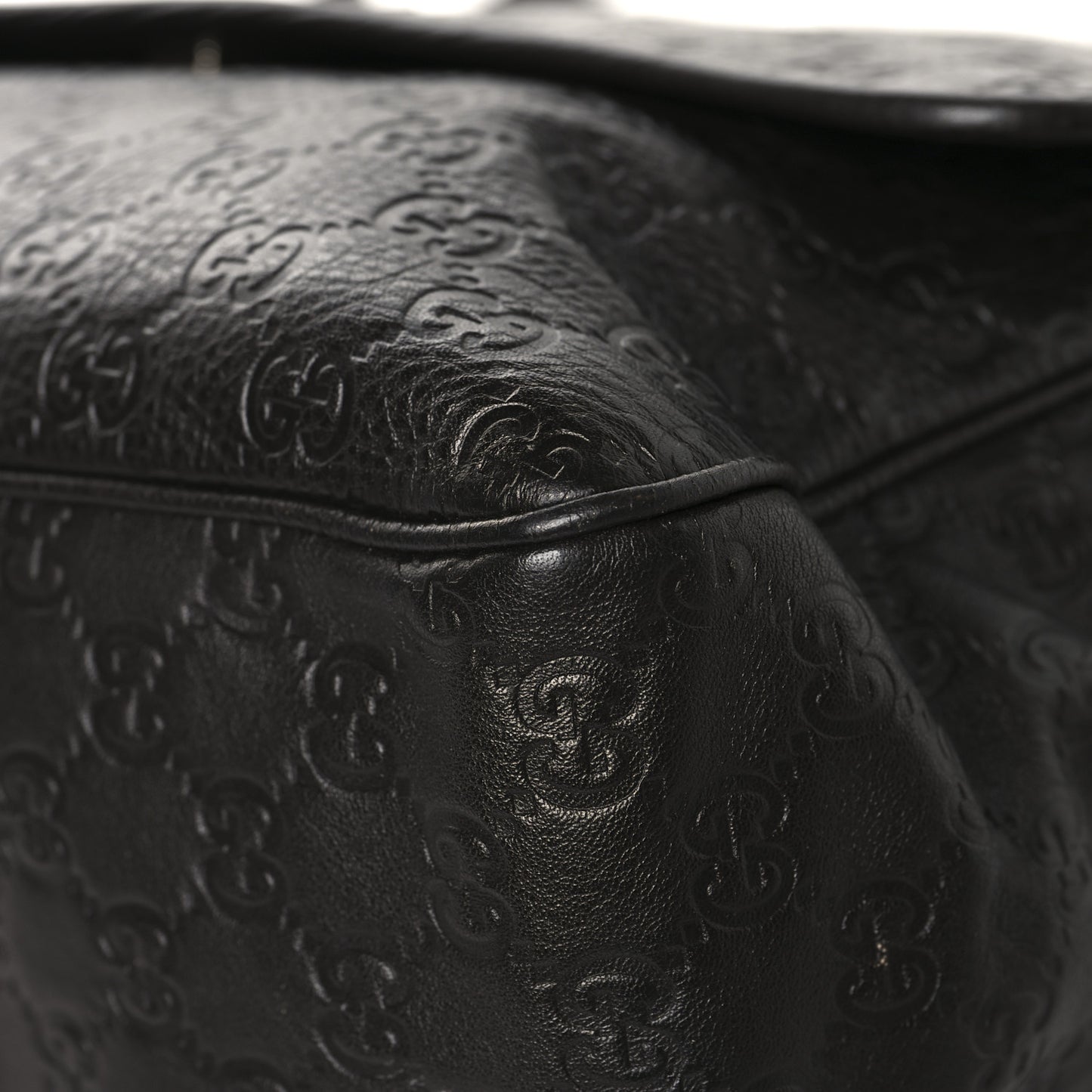 Guccissima Medium Flap Messenger Bag Chocolate