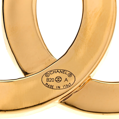 Chanel Metal Paris Button CC Large Brooch Gold 3 of 4