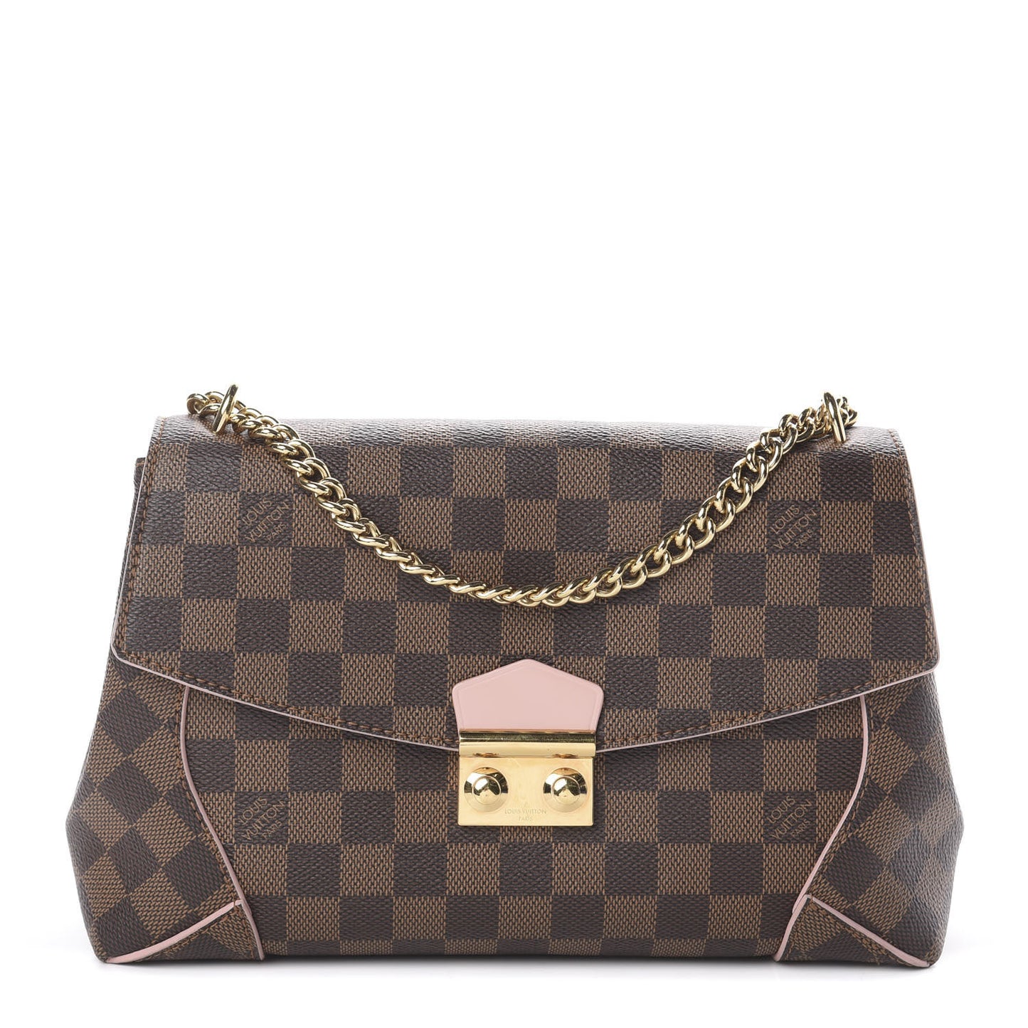 Damier Ebene Caissa Clutch Rose Ballerine