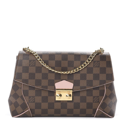 Louis Vuitton Damier Ebene Caissa Clutch Rose Ballerine 1 of 7