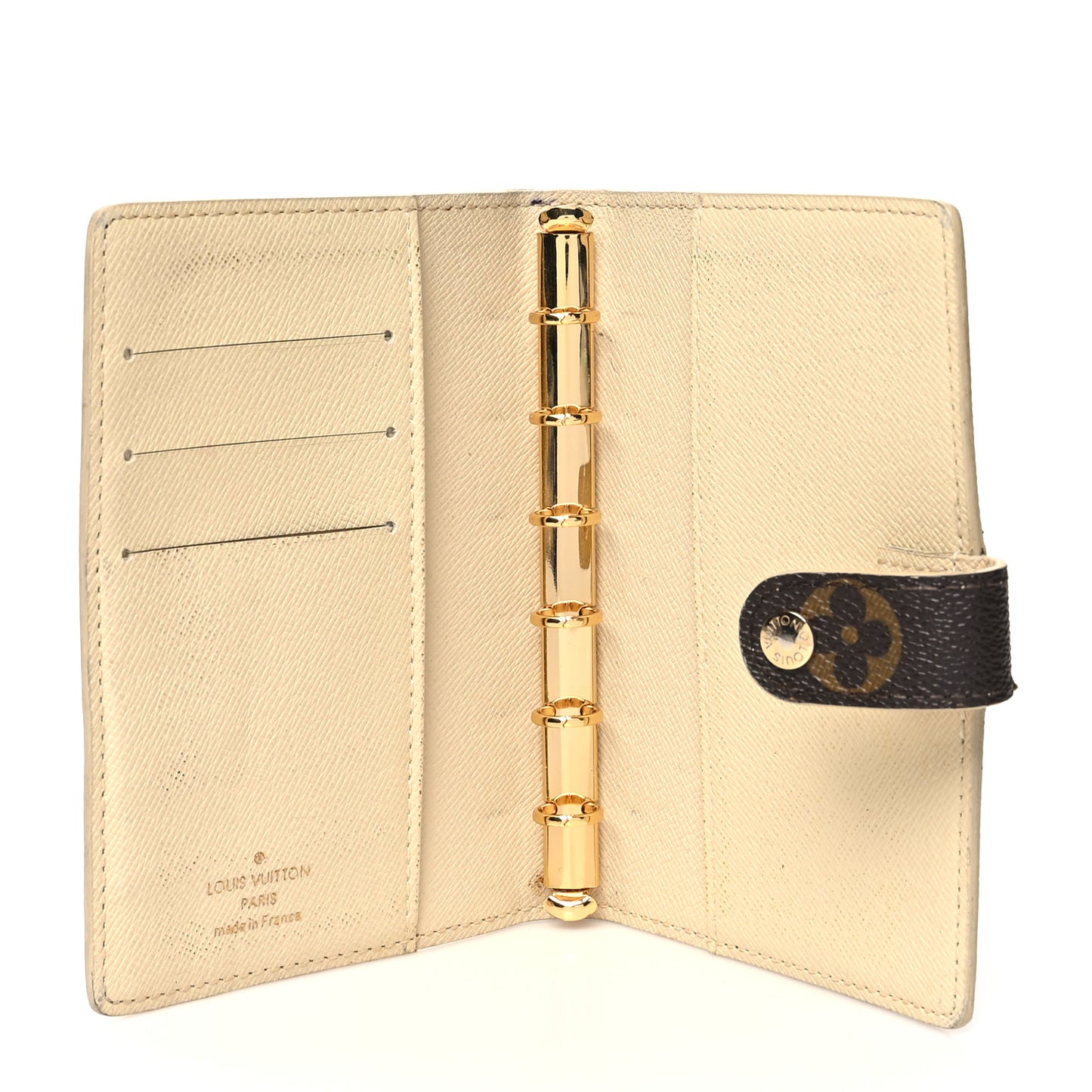 Damier Ebene Trunk Small Ring Agenda Cover White