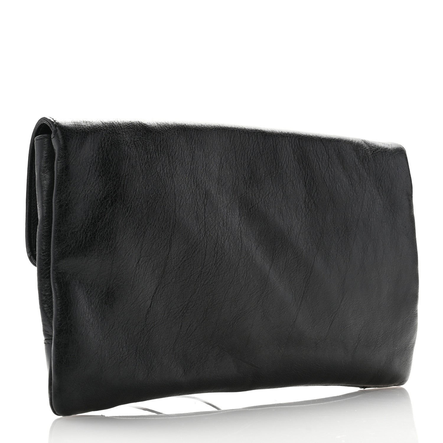 Balenciaga Agneau Classic Hardware Envelope Clutch Black 4 of 7