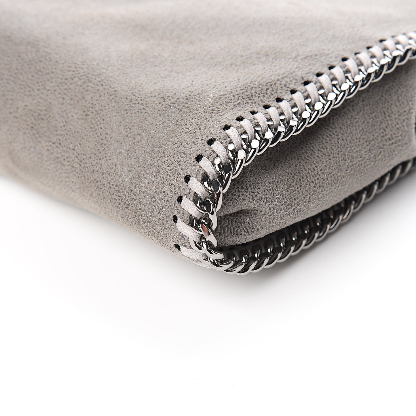 Shaggy Deer Mini Falabella Fold Over Tote Light Grey