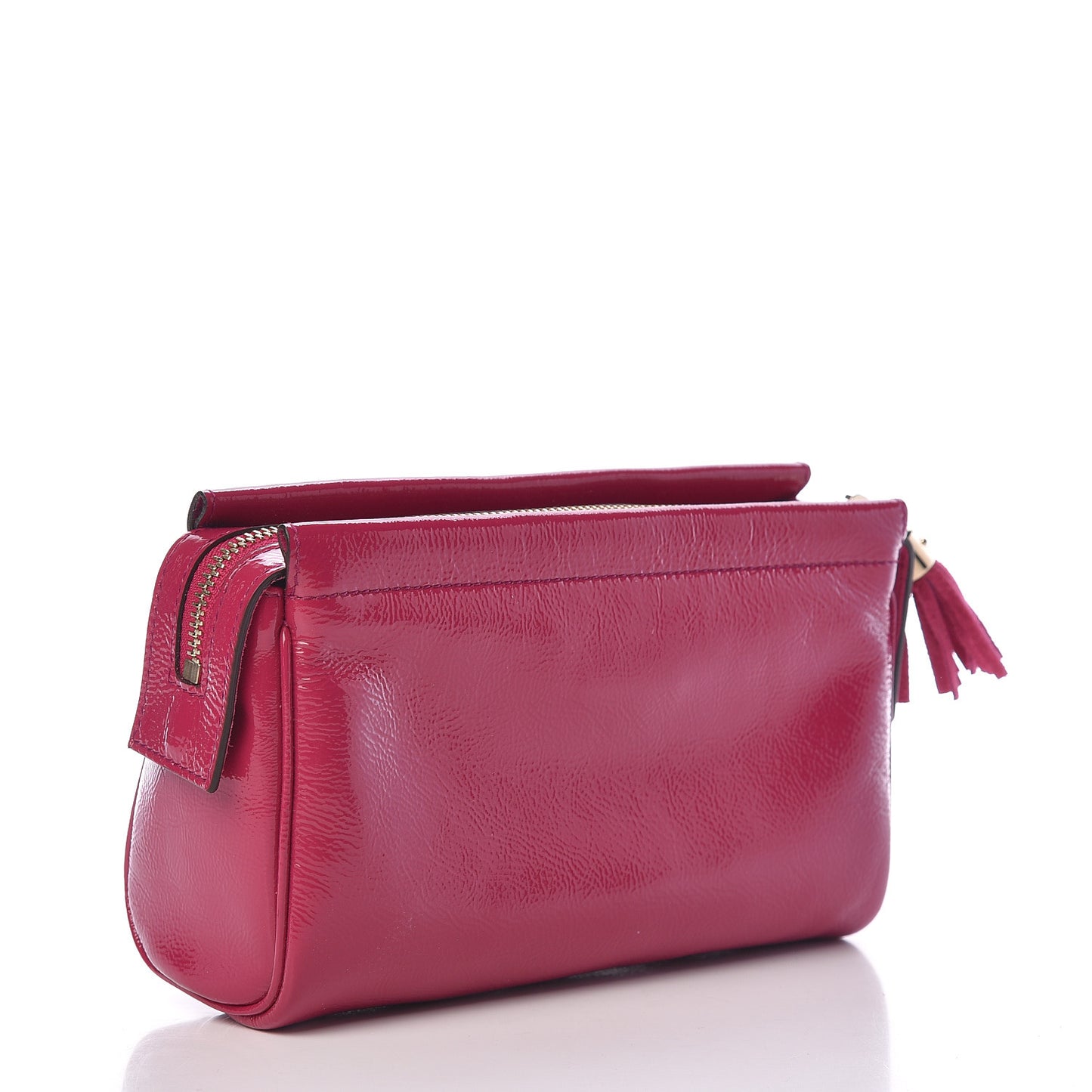 Soft Patent Soho Cosmetic Case Bright Bougainvillea
