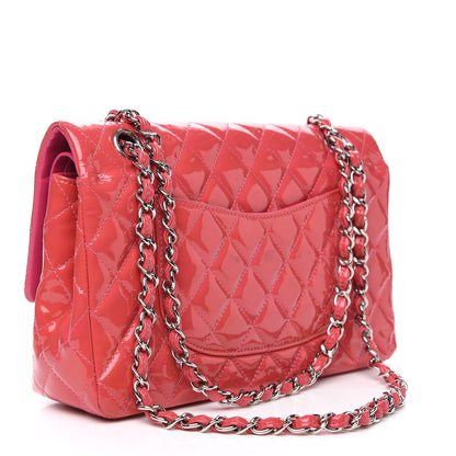 Chanel Patent Quilted Medium Double Flap Fuchsia 2 of 15