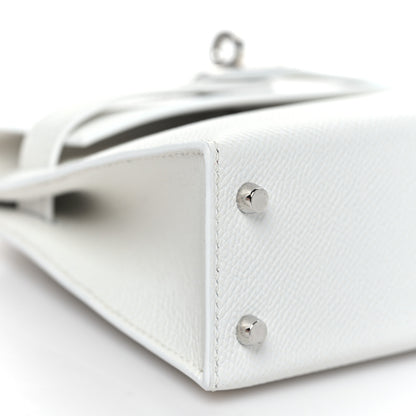 Hermes Epsom Mini Kelly Sellier 20 New White 8 of 10