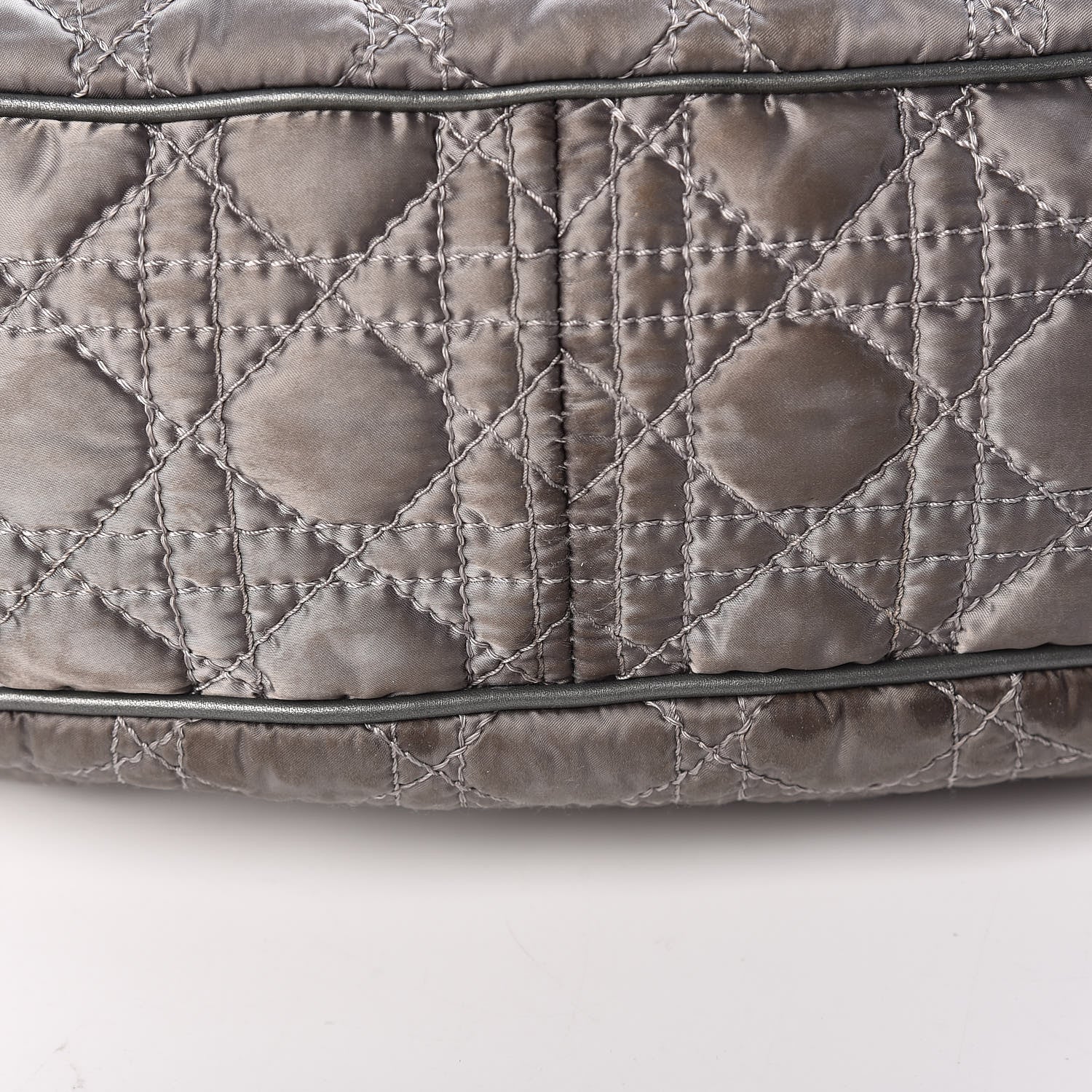 Christian Dior Nylon Cannage Tote Gray 12 of 18