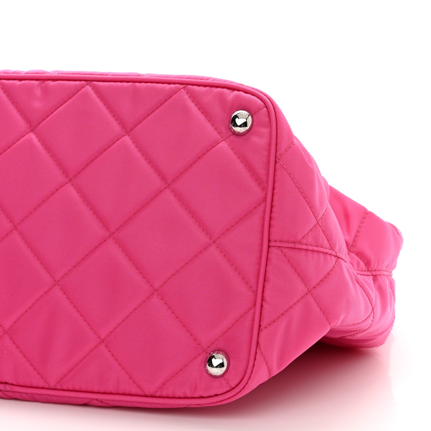 Prada Tessuto Nylon Quilted Shopping Tote Fuxia 9 of 9
