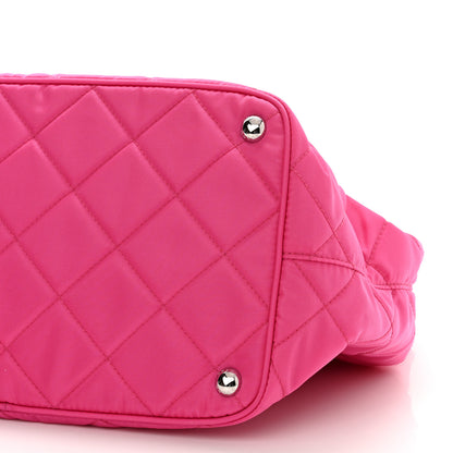 Prada Tessuto Nylon Quilted Shopping Tote Fuxia 9 of 9
