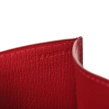 Hermes Tadelakt Medor 23 Clutch Rouge Vif 7 of 8