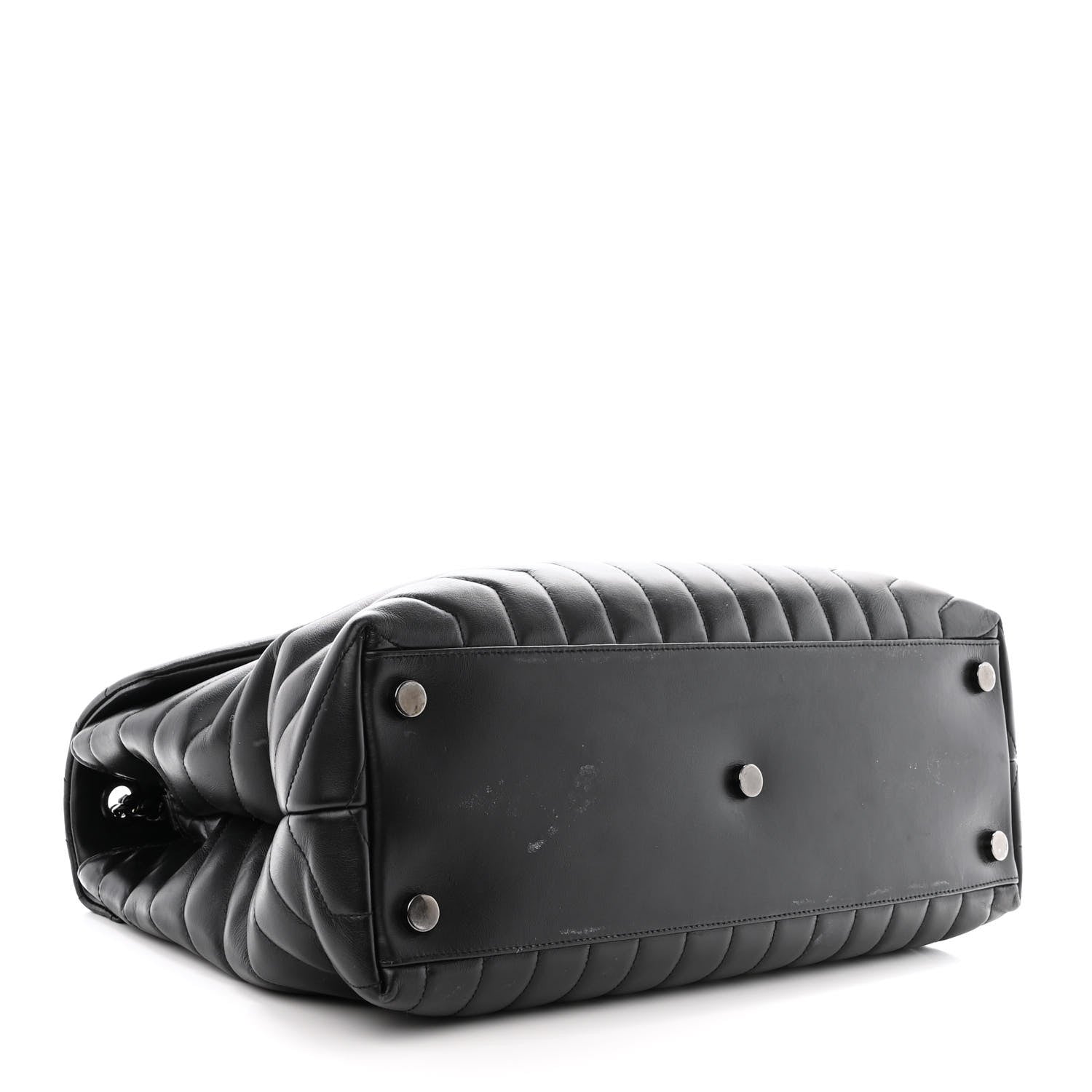 Saint Laurent Calfskin Y Quilted Monogram Monochrome Large Loulou Chain Satchel Black 4 of 13