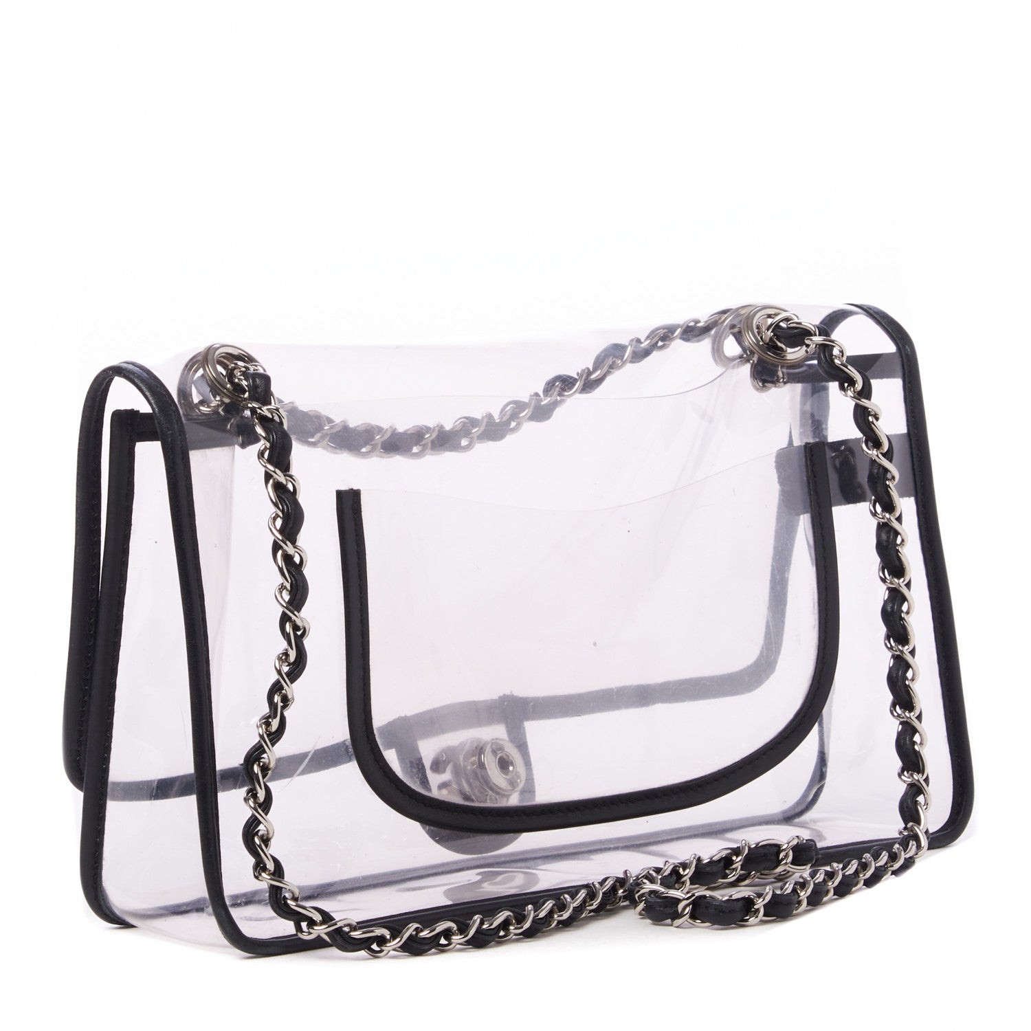 Chanel Lambskin Vinyl Large Naked Flap Black 2 of 6