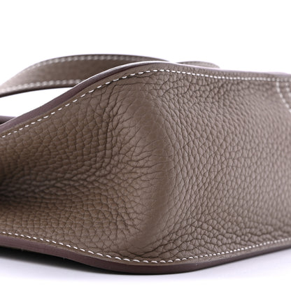 Hermes Taurillon Clemence Halzan 25  Etoupe 9 of 10