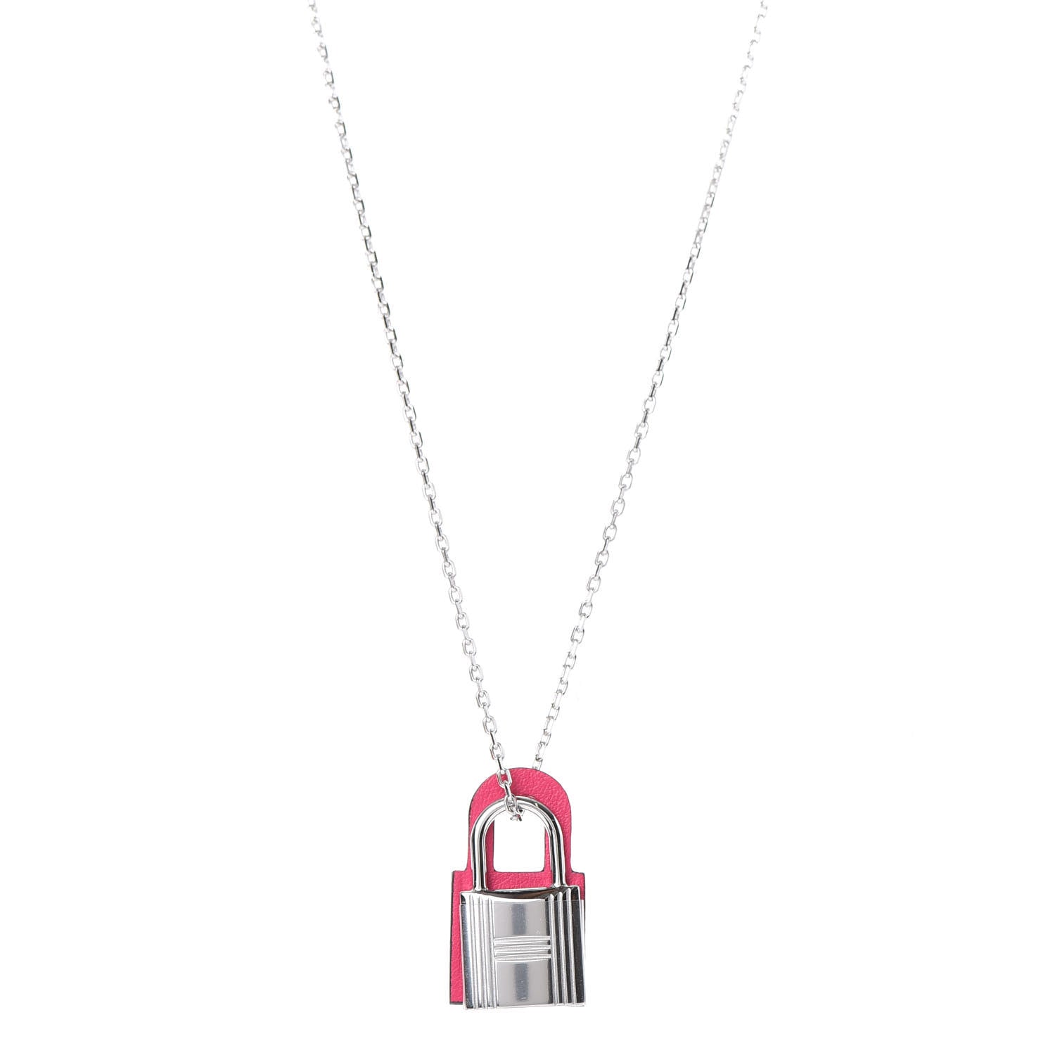 Hermes Swift Small O'Kelly Pendant Necklace Rose Mexico 1 of 6