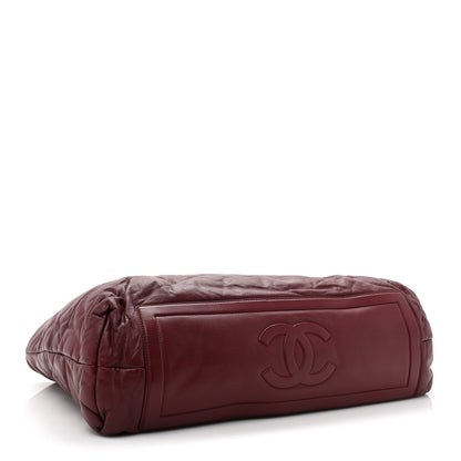Chanel Lambskin Quilted Large Coco Cocoon Tote Burgundy 4 of 9