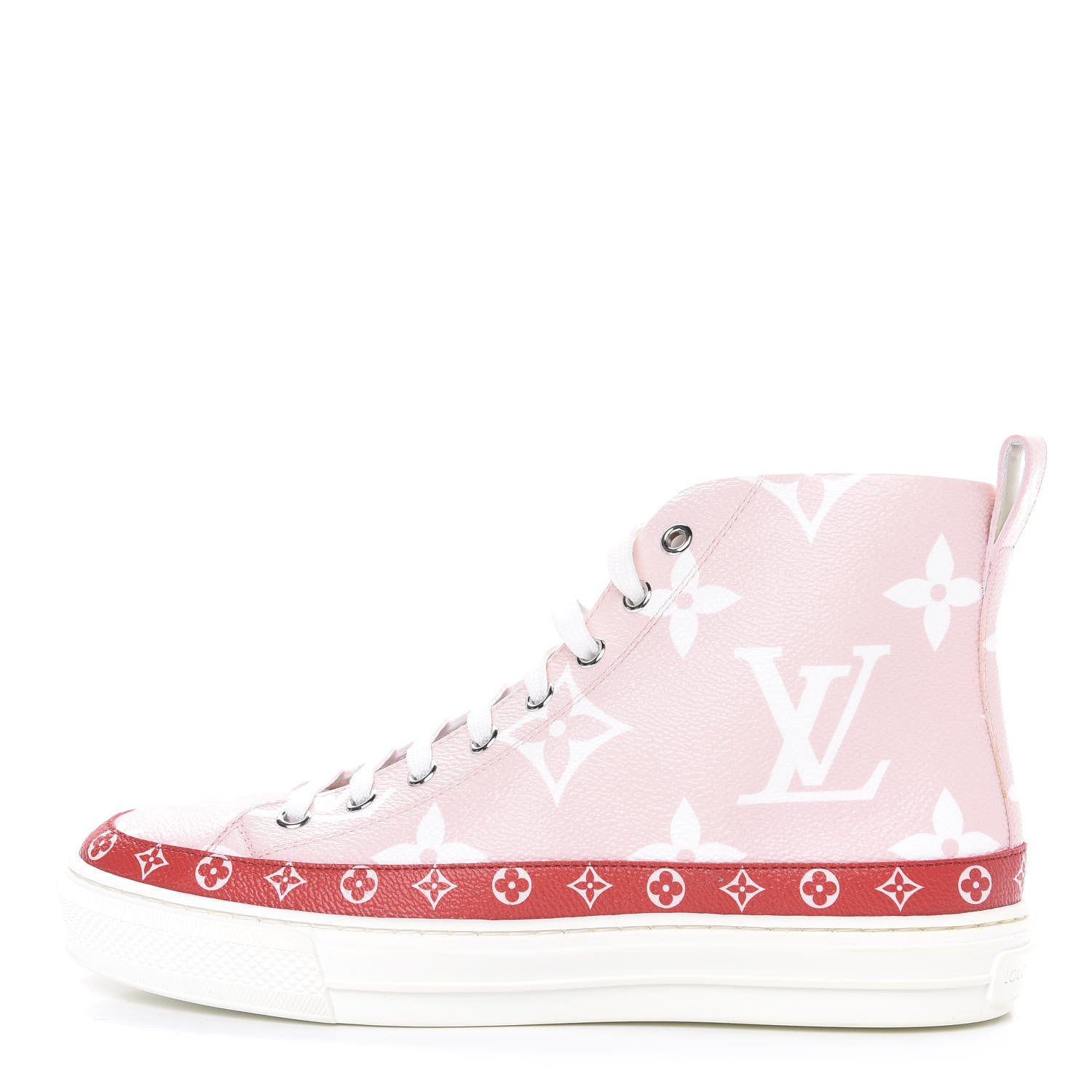 Louis Vuitton Monogram Giant Stellar Sneaker Boots 37 Rose Rouge 1 of 7