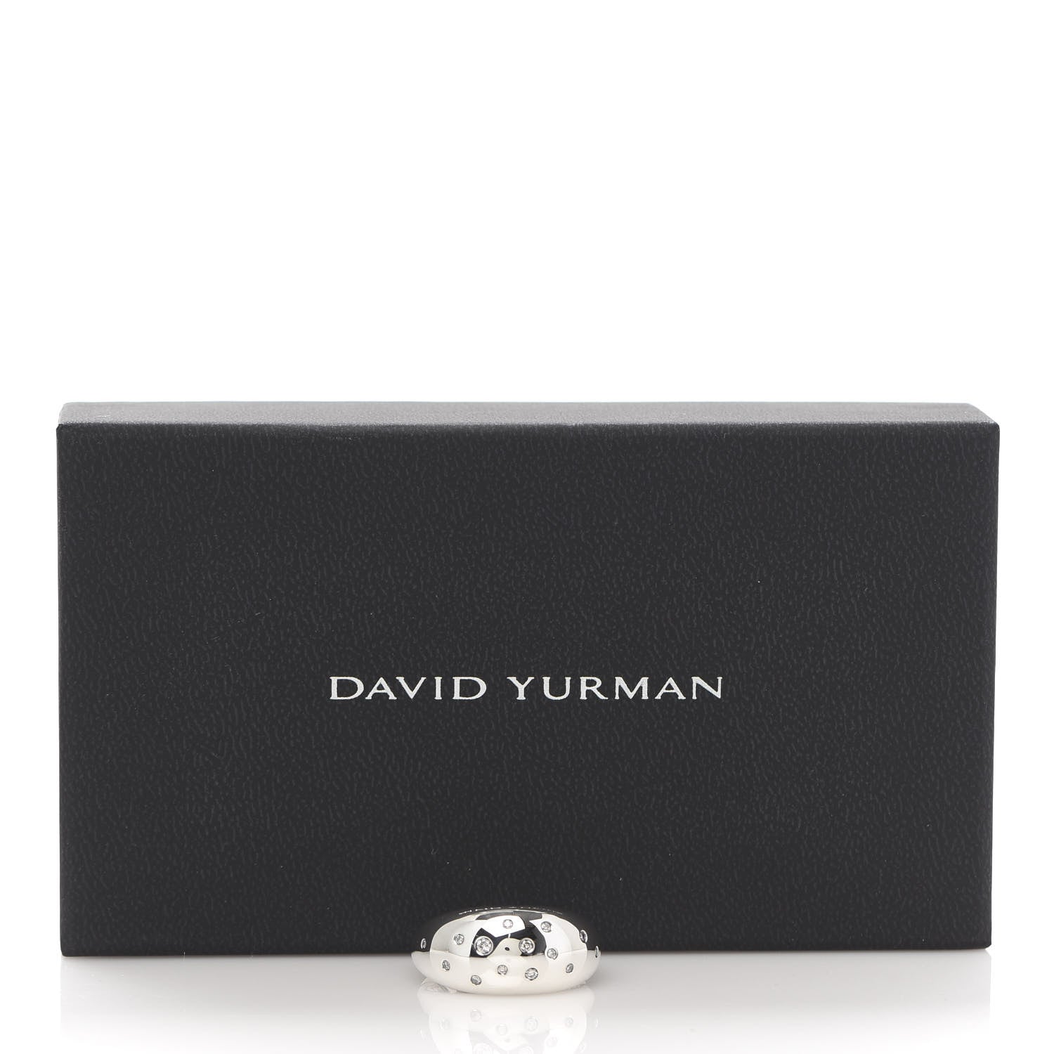 David Yurman Sterling Silver Diamond 11mm Pure Form Ring 54 7 5 of 5