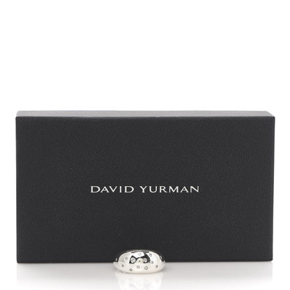 David Yurman Sterling Silver Diamond 11mm Pure Form Ring 54 7 5 of 5