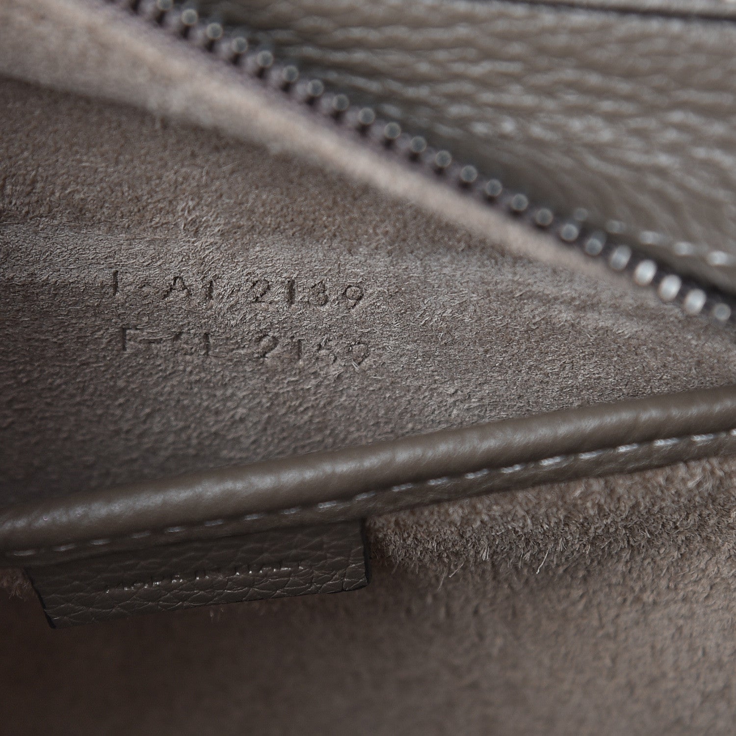 Celine Drummed Calfskin Nano Luggage Souris 8 of 12