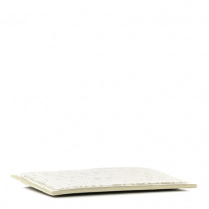 Saint Laurent Calfskin Embossed Logo Card Case Ivory 4 of 7