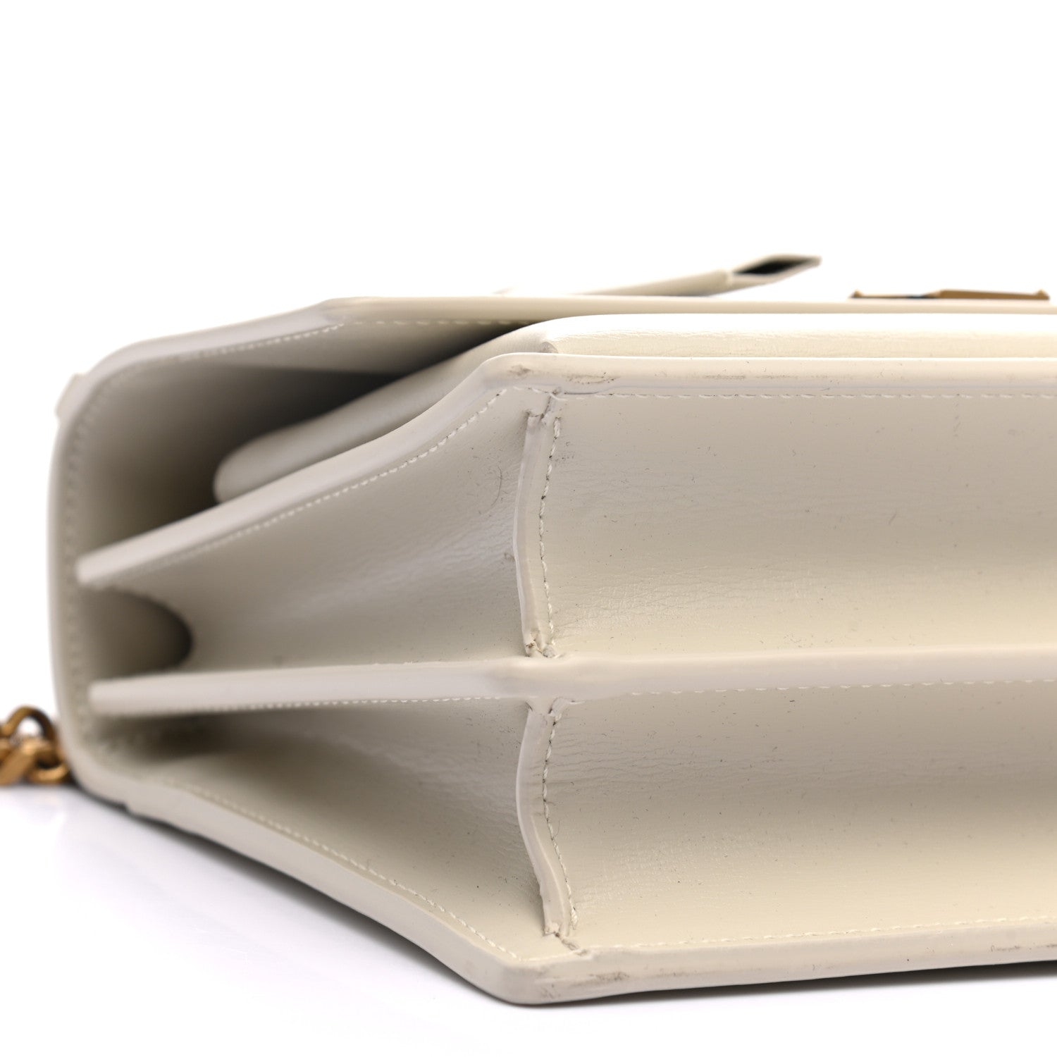 Saint Laurent Calfskin Monogram Sunset Chain Wallet Blanc Vintage 8 of 9
