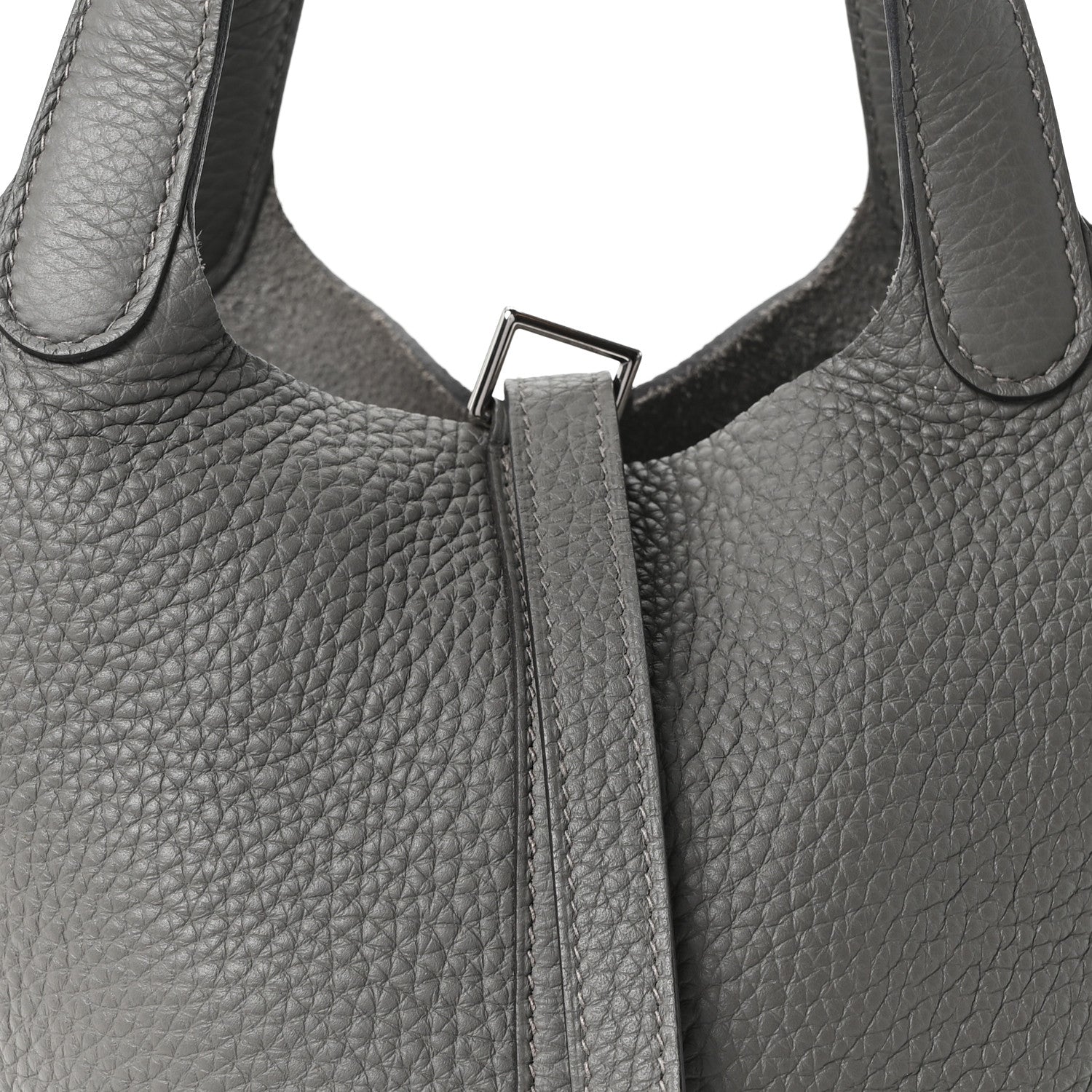 Hermes Taurillon Clemence Picotin Lock 18 PM Gris Meyer 8 of 11