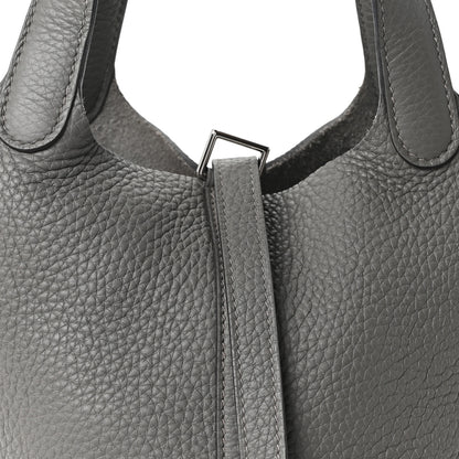 Hermes Taurillon Clemence Picotin Lock 18 PM Gris Meyer 8 of 11