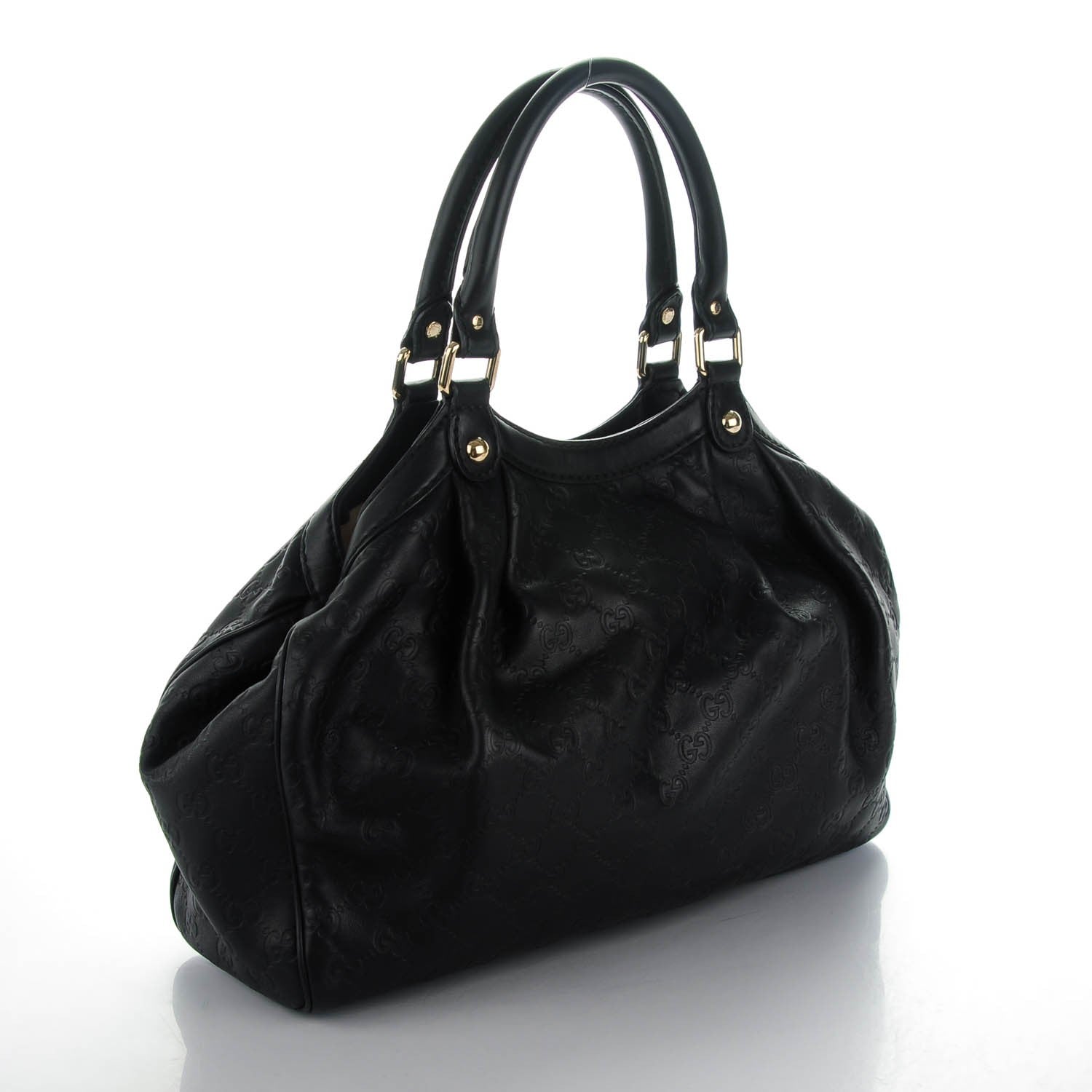Gucci Guccissima Medium Sukey Tote Black 3 of 7