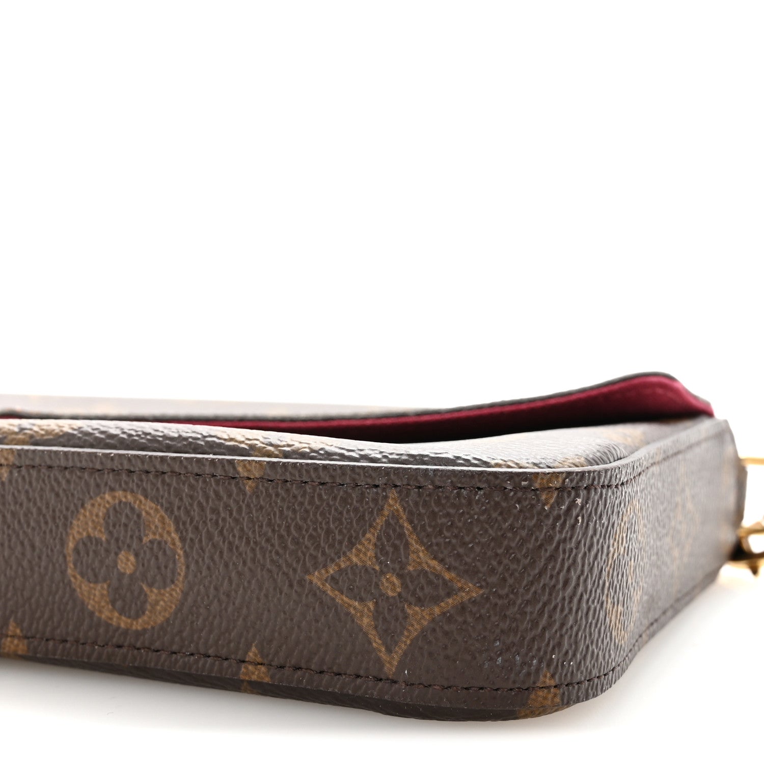 Louis Vuitton Monogram Pochette Felicie Chain Wallet Fuchsia 10 of 11