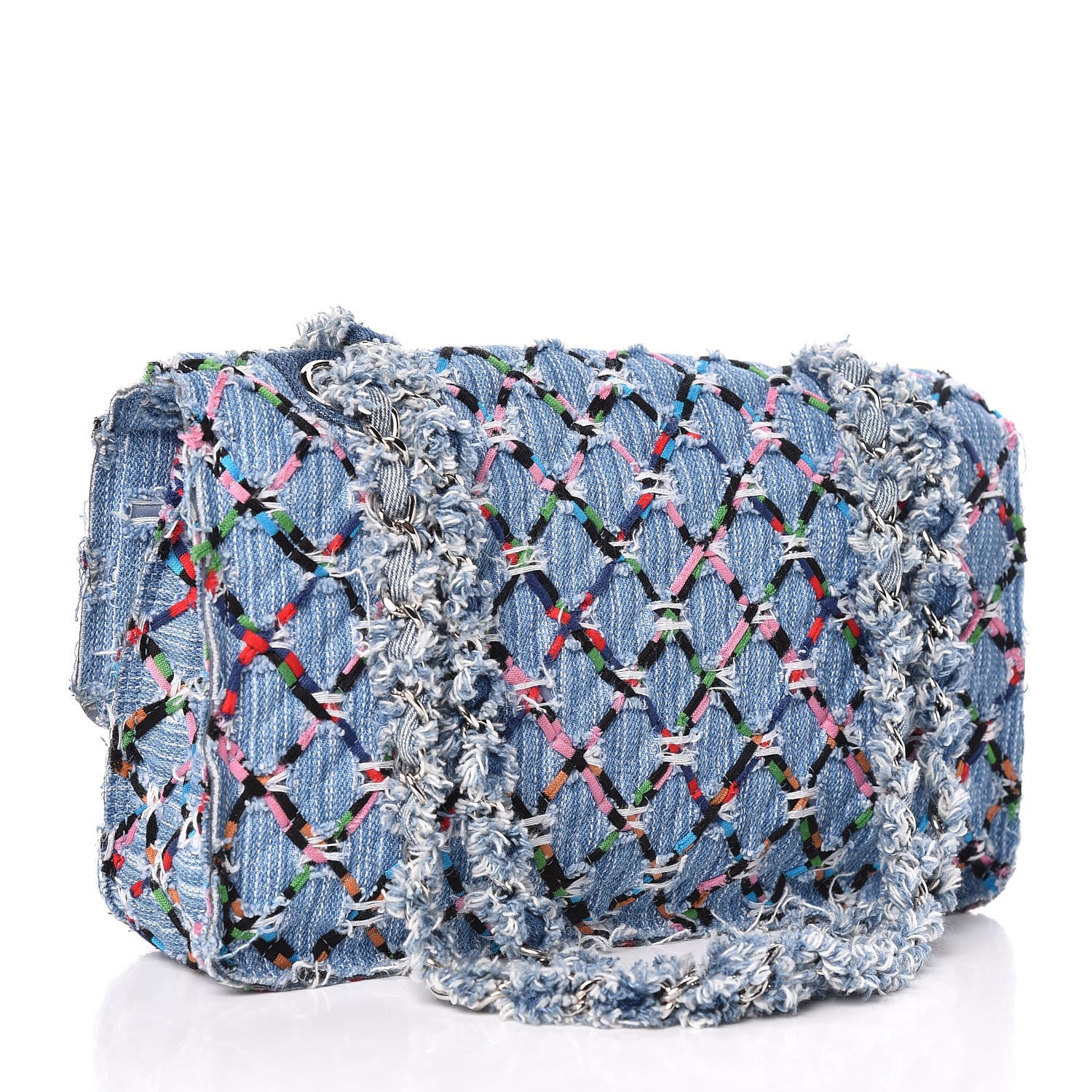 Chanel Woven Denim Medium Flap Multicolor 3 of 11